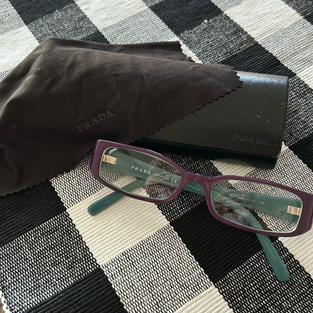 Authentic Prada eyeglasses purple and teal frames VPR15G